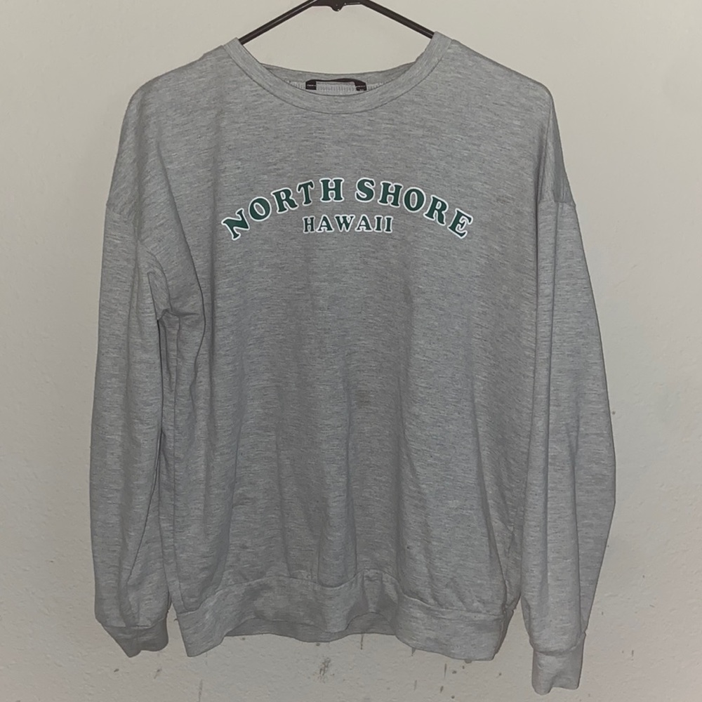 Grey 'North Shore Hawaii' Long Sleeve
